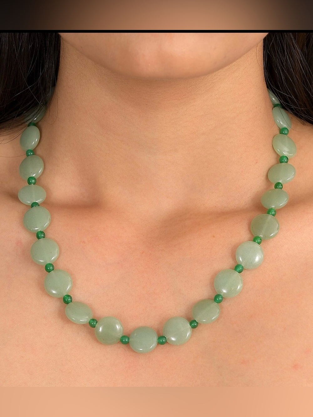 Green Aventurine Bead Necklace - 240 ctw